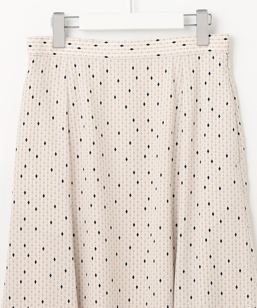 23区 【洗える】バックサテンアムンゼンレユールダイヤプリント スカート 