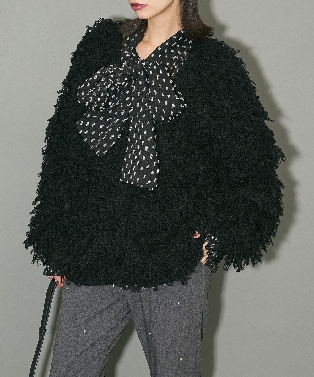 Green Parks フリンジニットカーディガン 