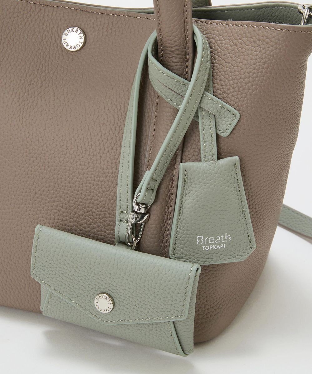 TOPKAPI 【Breath TOPKAPI】DUAL デュアル シュリンクレザー バイカラー トートバッグ チャーム付き 