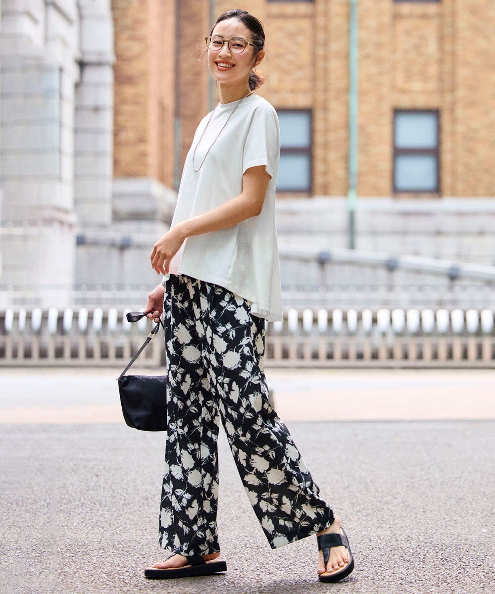 UNFILO L BEAUTY FORM-T バックフレアTシャツ 