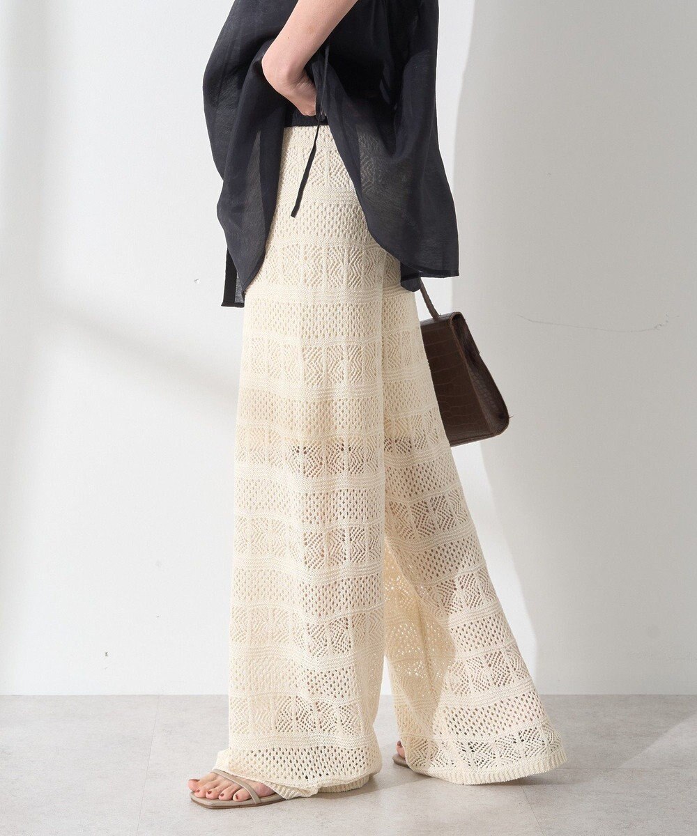 AMERICAN HOLIC レース編みニットパンツ 
