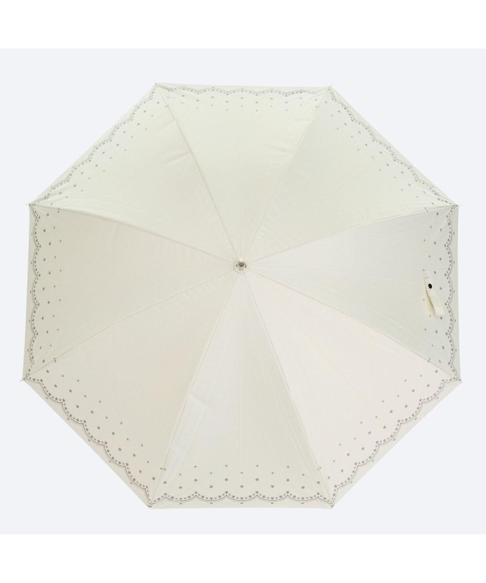 MOONBAT 晴雨兼用日傘 長傘 スカラ刺繍柄プリント／遮光 遮熱 UV 