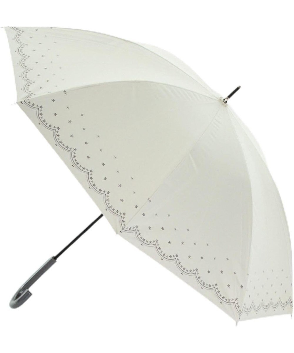 MOONBAT 晴雨兼用日傘 長傘 スカラ刺繍柄プリント／遮光 遮熱 UV 