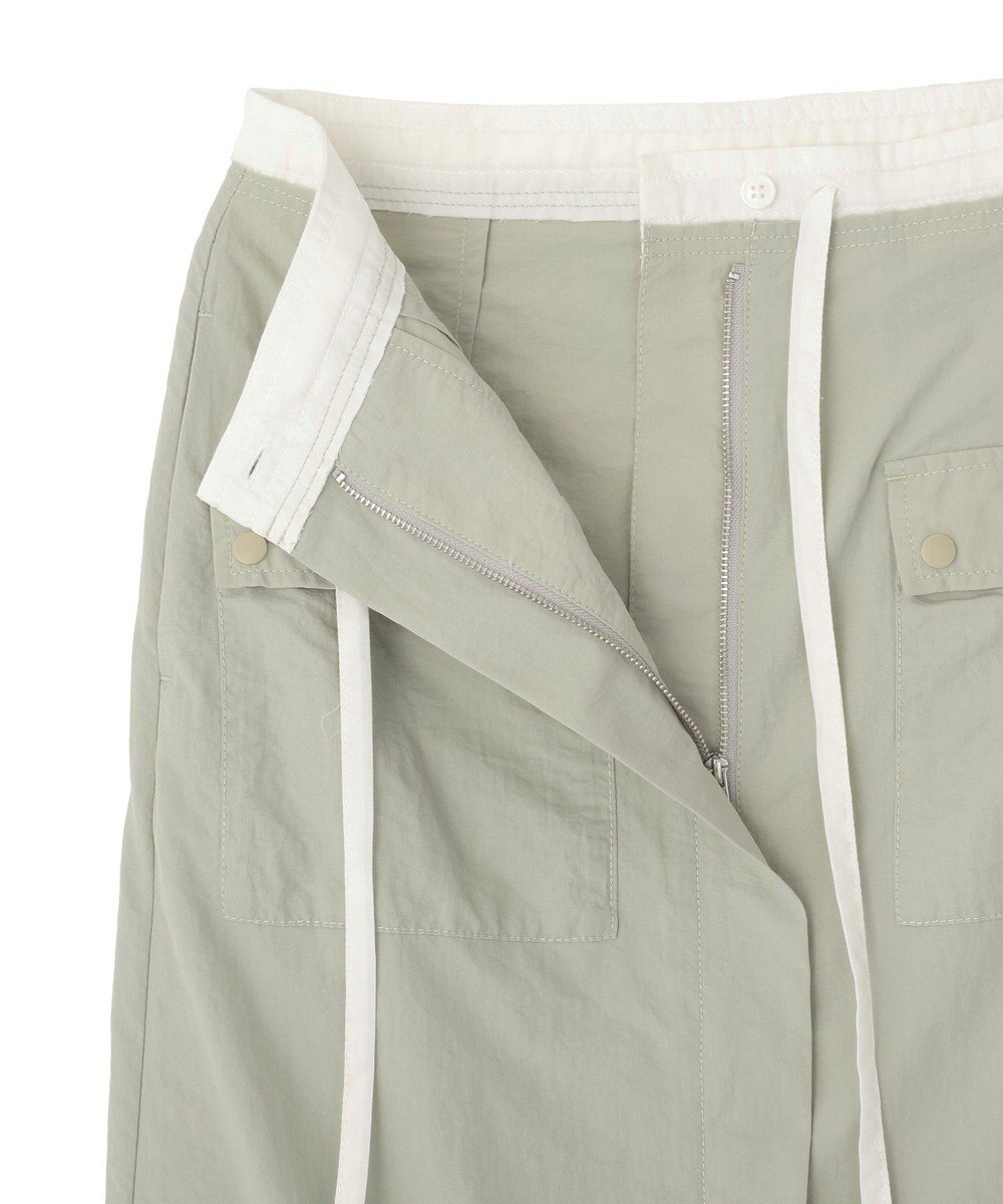 CRAFT STANDARD BOUTIQUE ナイロンダブルウエストIラインスカート 