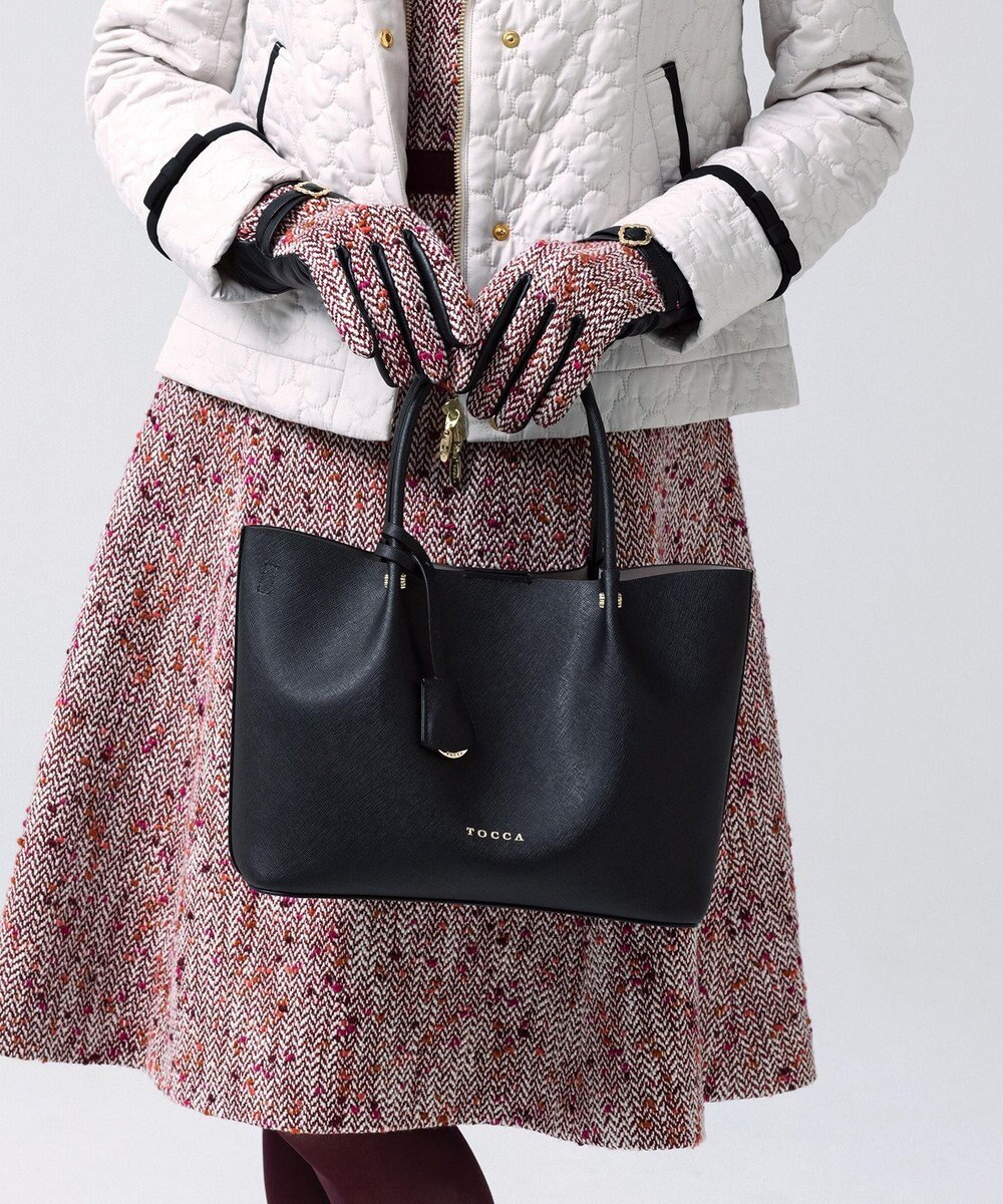 TOCCA BLOOM LEATHER TOTE S トートバッグ S ブラック系