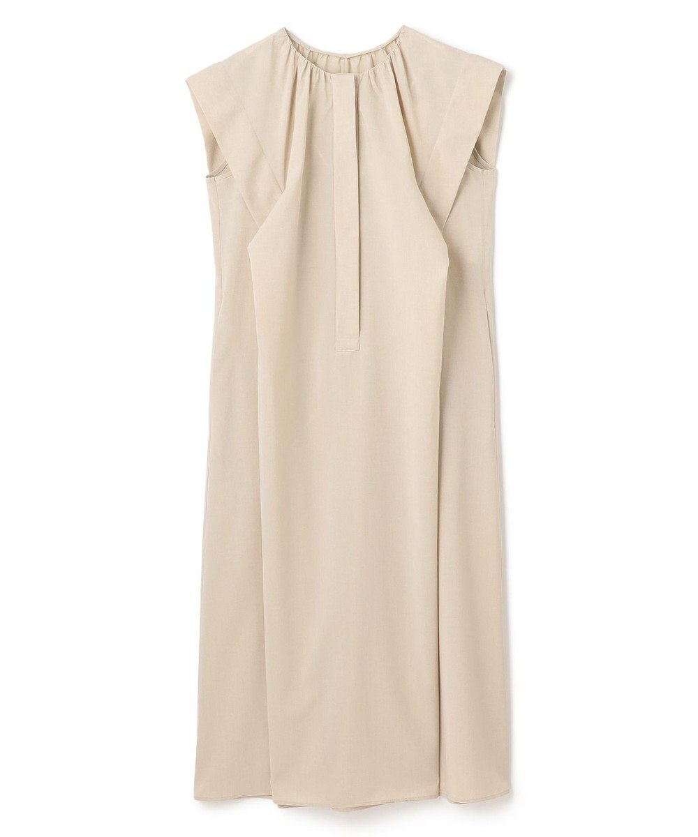 BEIGE， 【洗える/接触冷感/速乾/UVケア対応】BATEAU / フレンチスリーブAラインタックワンピース 