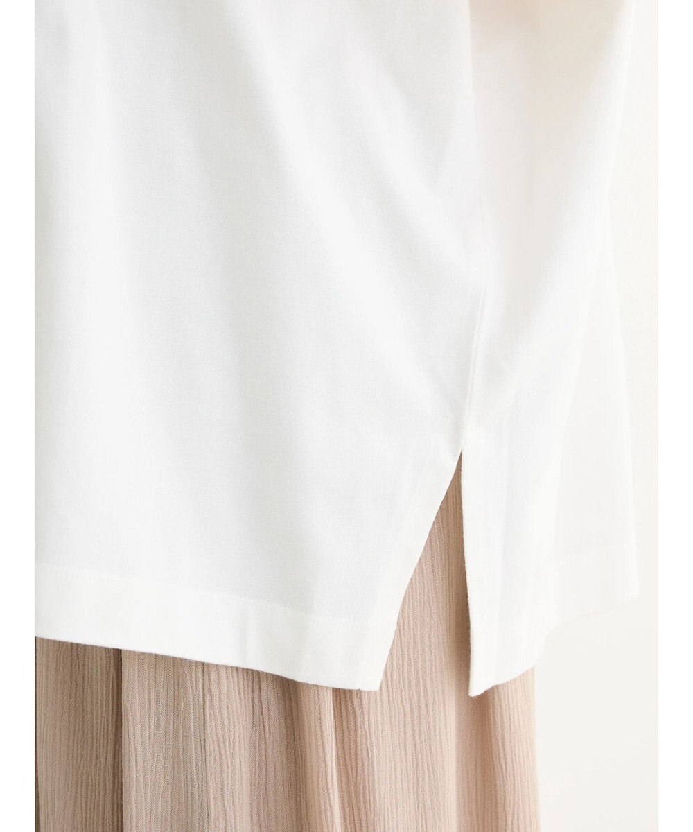 Green Parks インド綿 フレンチスリーブ前後差カットプルオーバー 