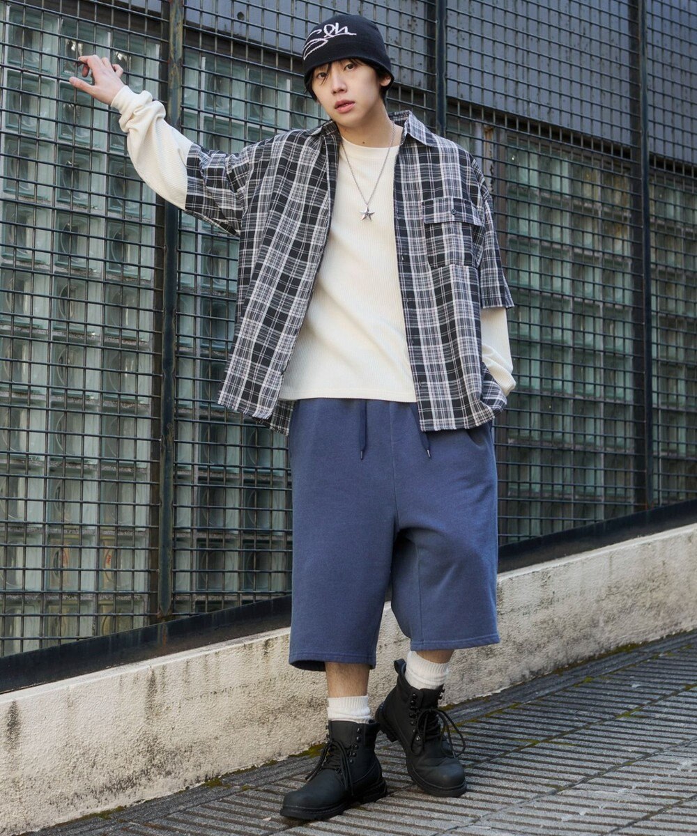 WEGO 【ユニセックス着用ITEM】ピグメントグラフィックショーツ 