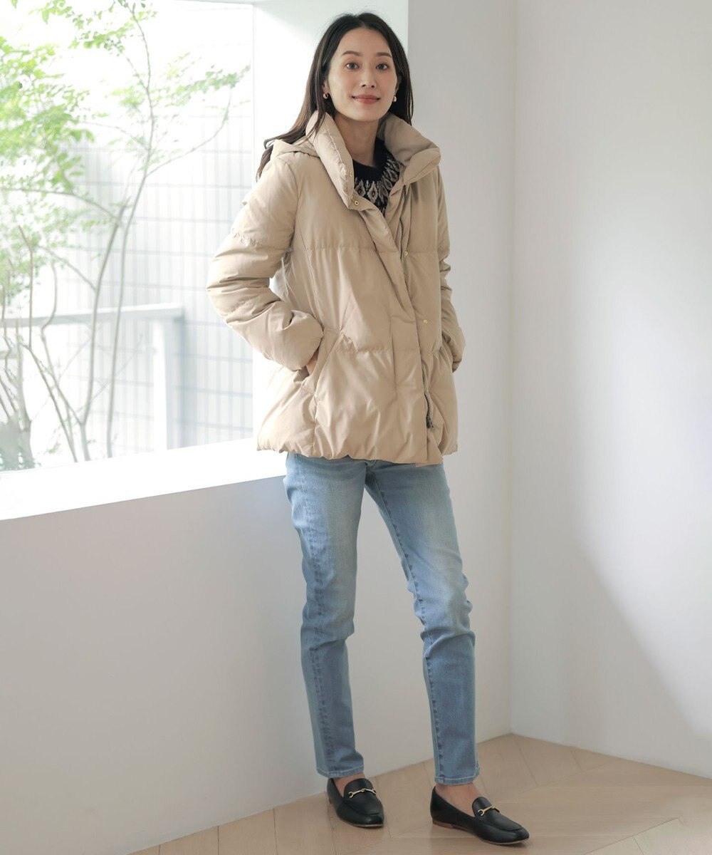 J.PRESS LADIES L 【洗える】ブラッシュドマルチポリ ショート ダウンコート 