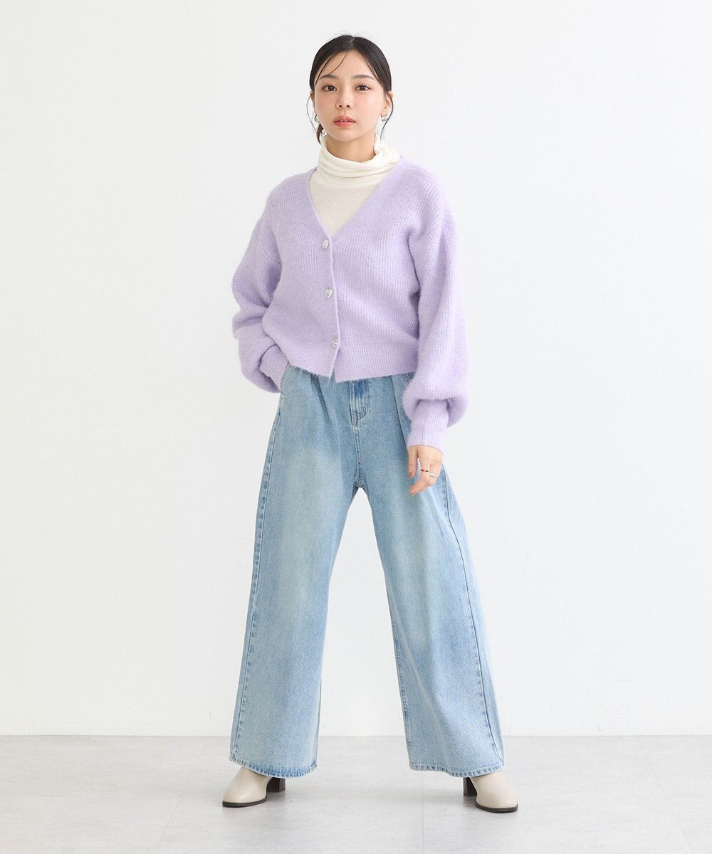 earth music&ecology アソートキラキラボタンカーディガン 