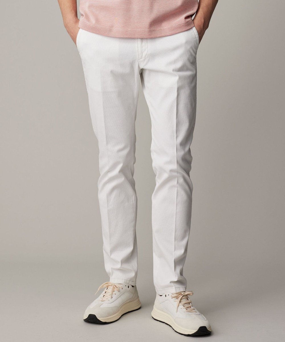 JOSEPH ABBOUD 【25SS・ウエストも伸びる！オーガニックコットン使用】ハイパワーオーガニックピケ パンツ 