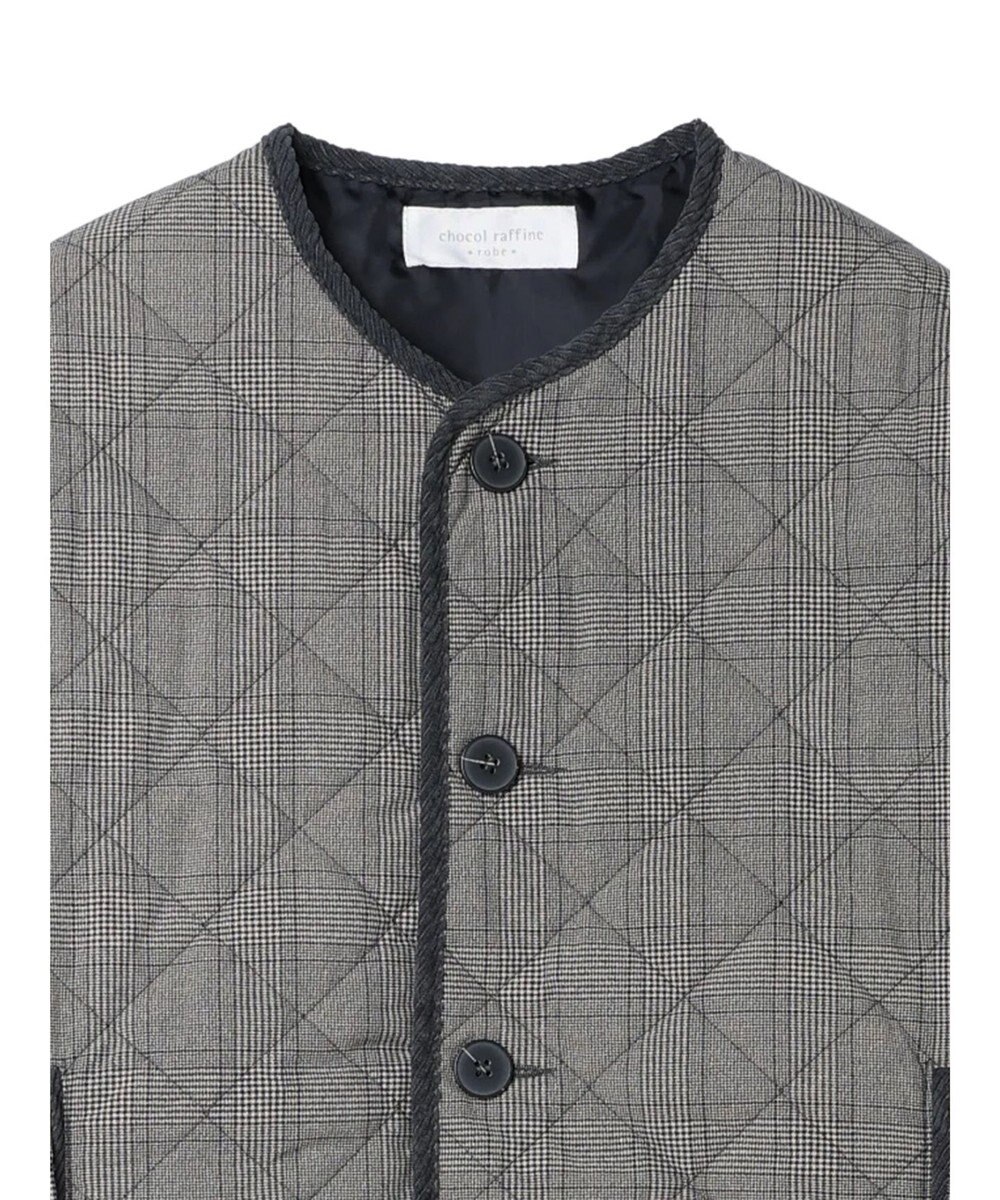 Green Parks キルティングノーカラーブルゾン 