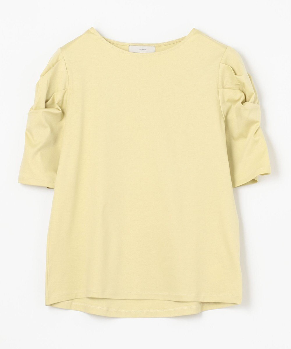 ANY シルケットスムース ツイストタックスリーブトップス 