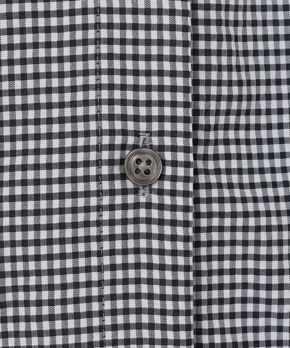 J.PRESS LADIES 【洗える】バイカラーギンガム&ストライプ ブラウス 