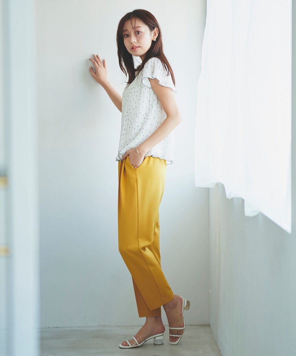 Feroux 美シルエットカラーテーパード パンツ 