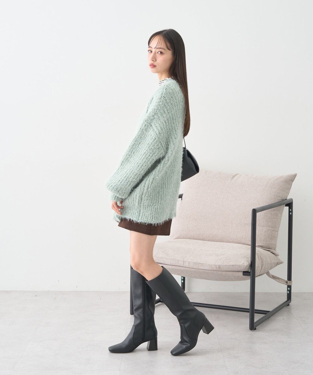 earth music&ecology 【予約】カラーミックスシャギーカーディガン 