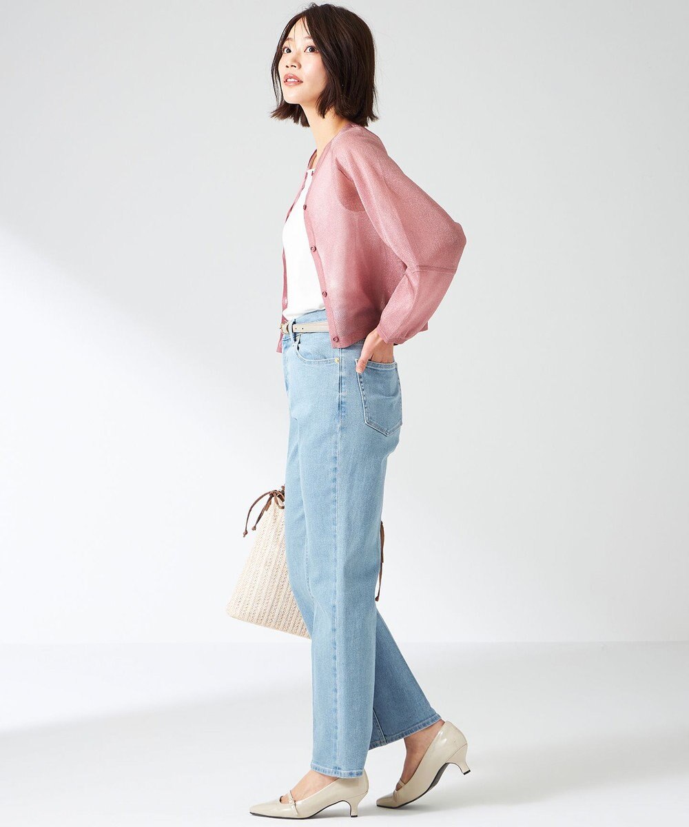 ANY SIS 【洗える】シアーランタンスリーブ カーディガン 