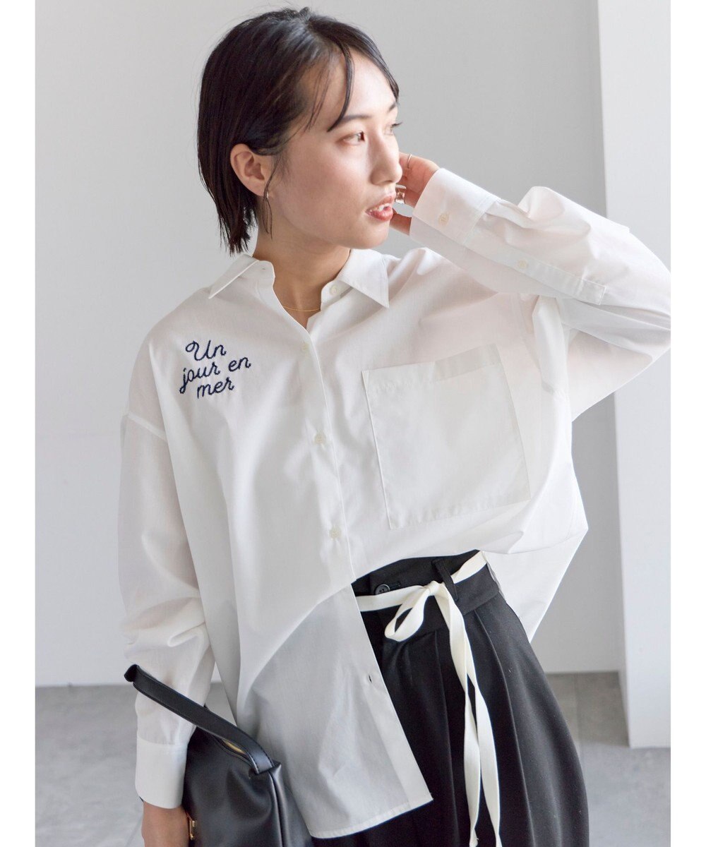 Te chichi ポイント刺繍シャツ 