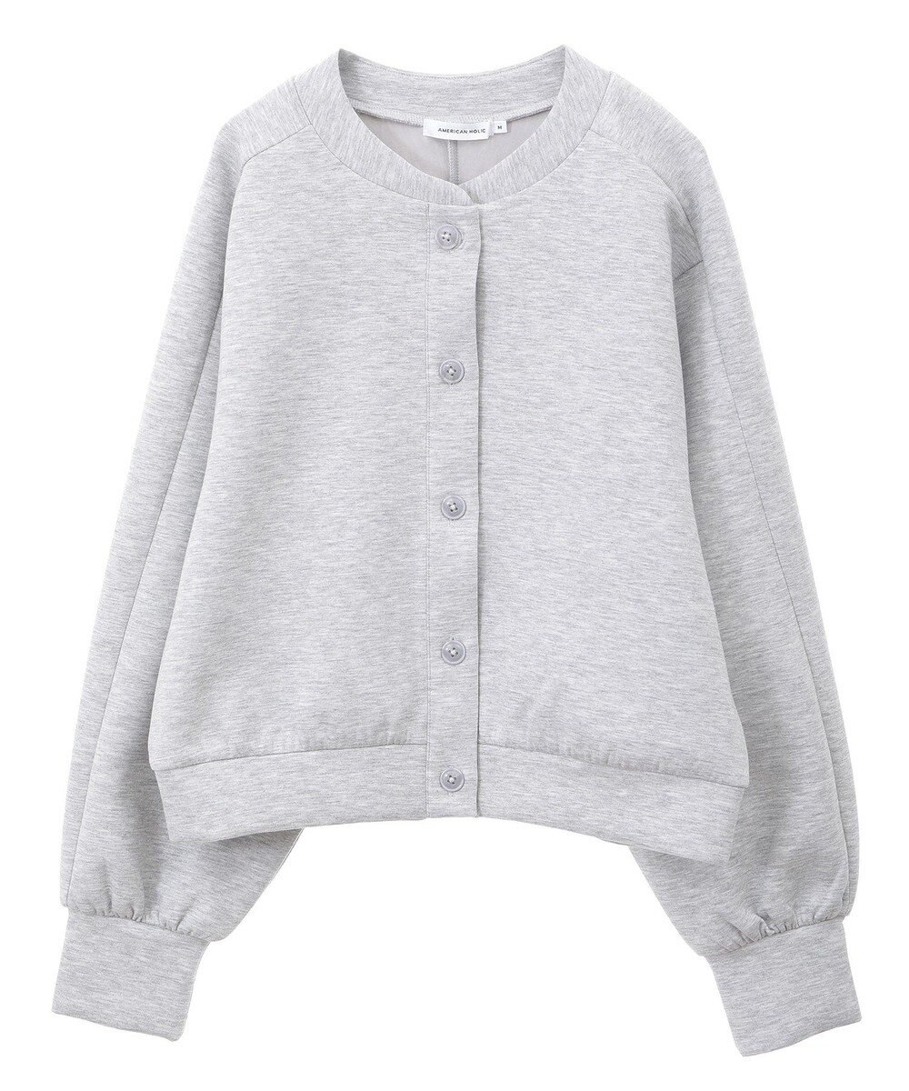 AMERICAN HOLIC ポンチクルーネックカーディガン 