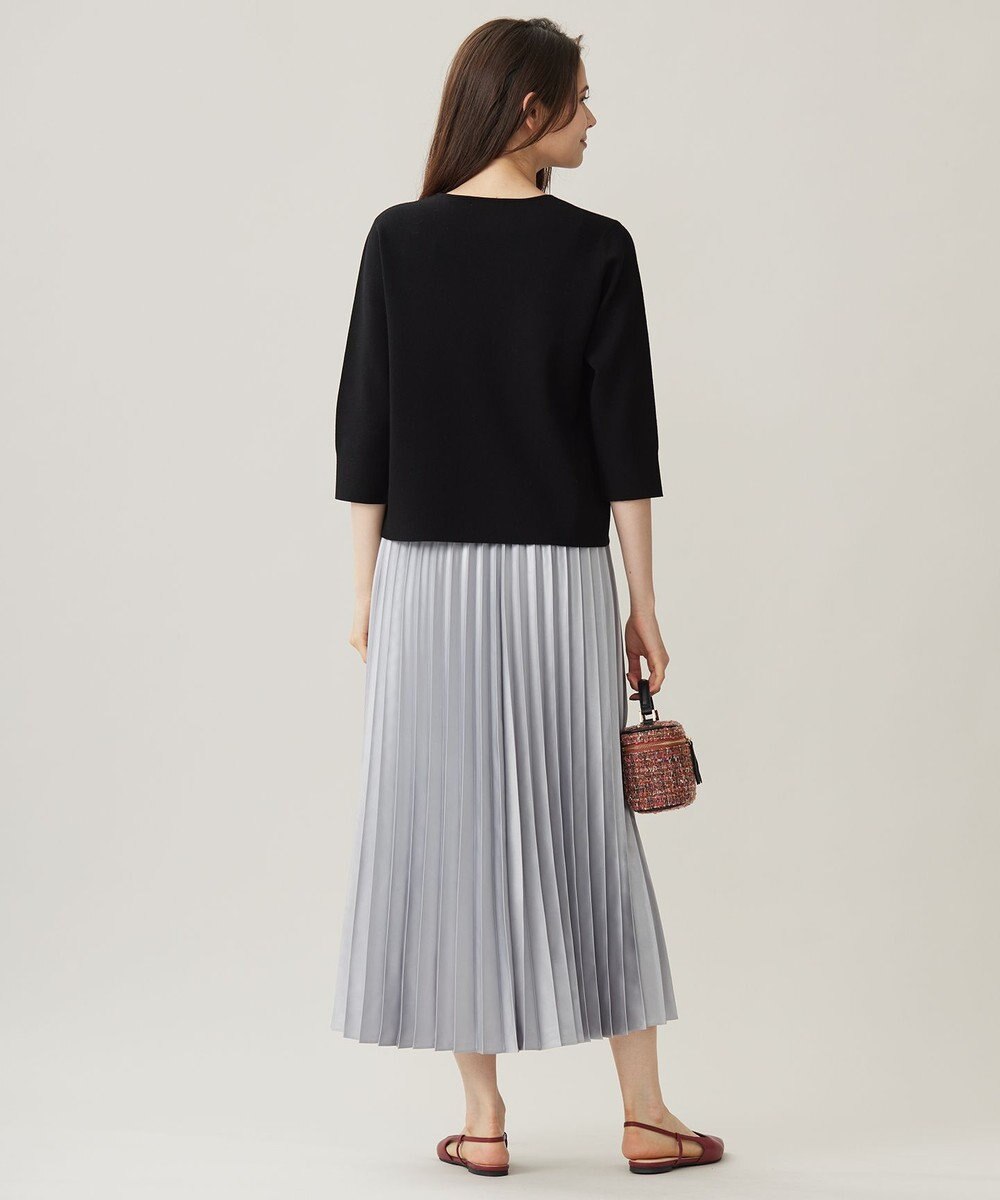 自由区 L 【アンサンブル対応・洗える】レーヨンストレッチ7分袖 ニット 