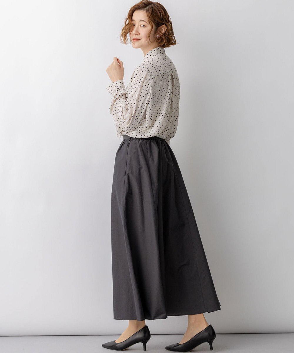 23区 L 【先行予約】ナイロンコットンタフタ フレアスカート 