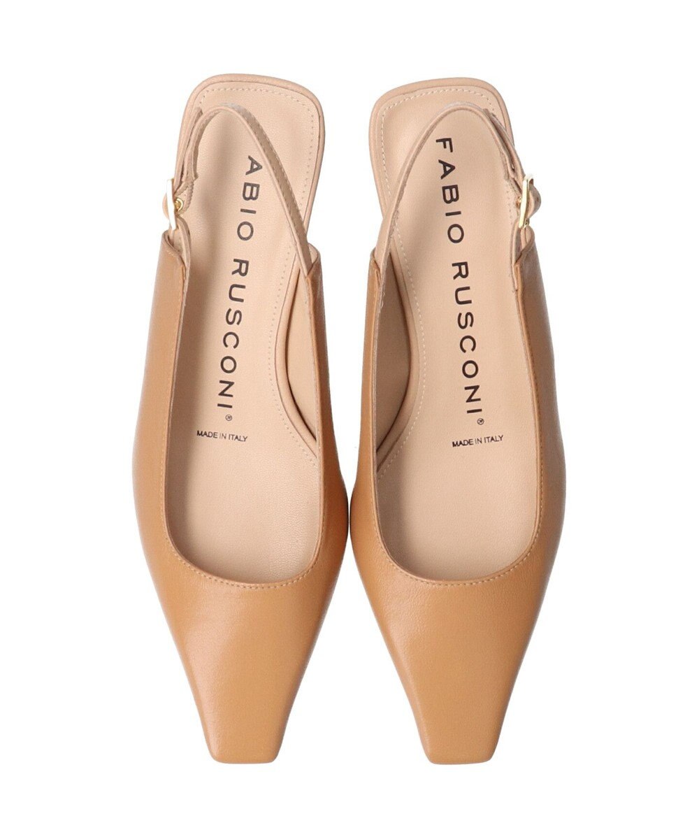 INTER-CHAUSSURES 【FABIO RUSCONI】スクエアトウバックバンドパンプス 