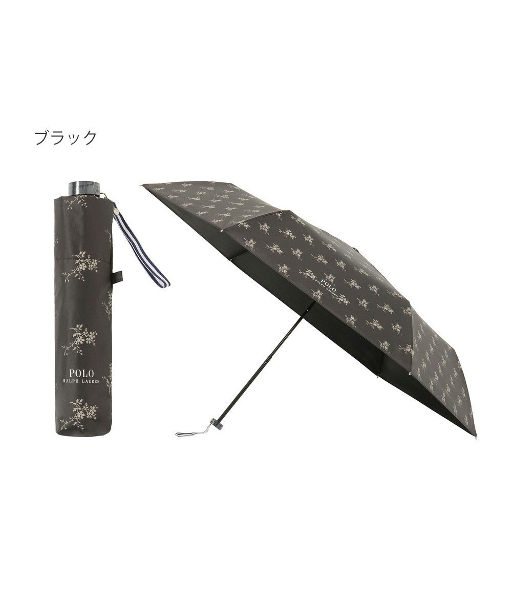 MOONBAT 【遮熱・遮光】POLO RALPH LAUREN(ポロ ラルフローレン)フローラル 花柄 晴雨兼用 雨傘  折りたたみ傘 簡単開閉 