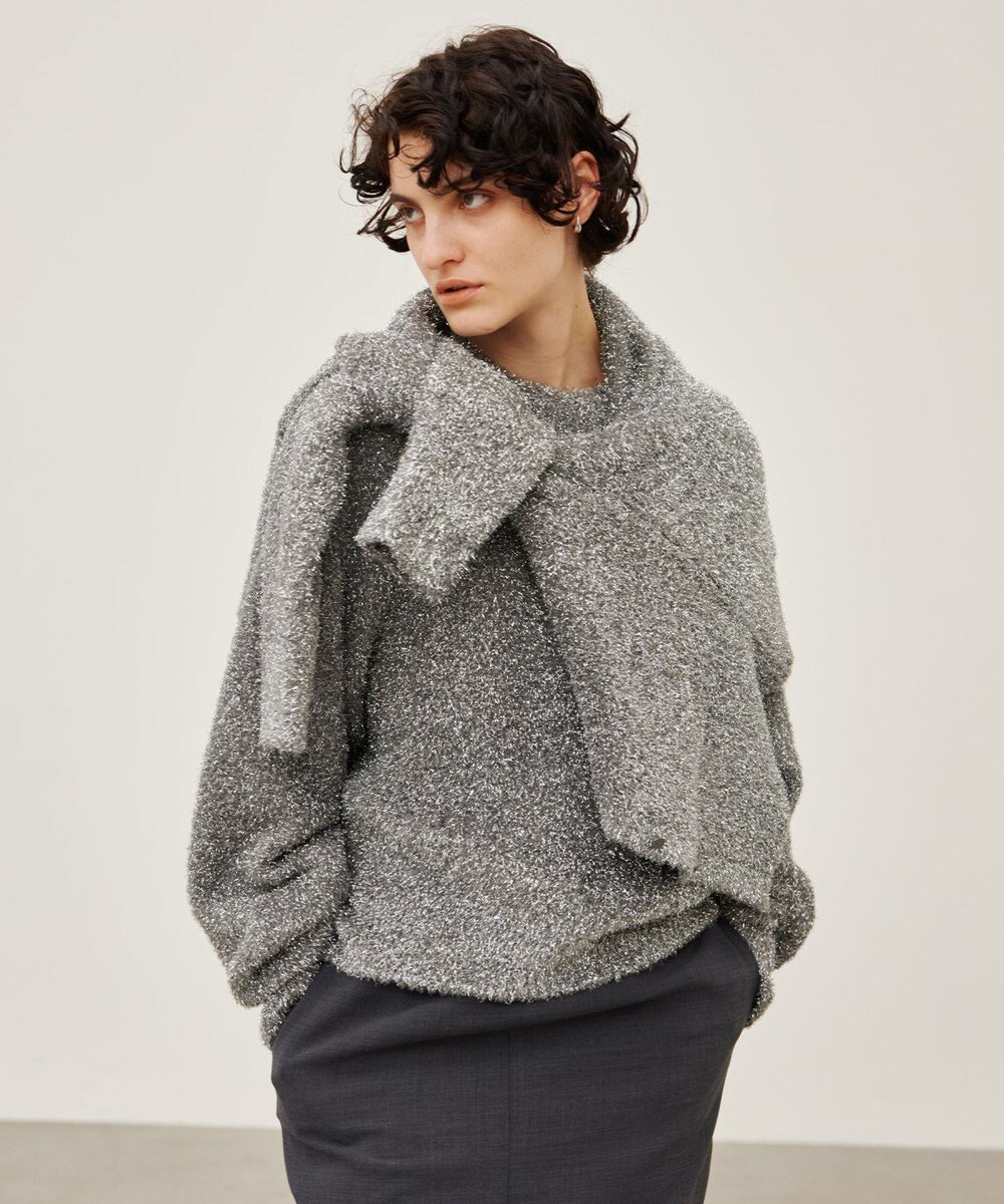 BEIGE， 【洗える】MARRONNIERS / ラメテープヤーンカーディガン 