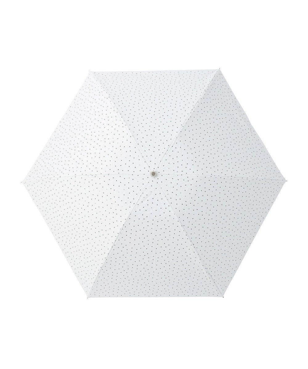 MOONBAT Fuwacool(フワクール) フワクールホワイト 晴雨兼用日傘 折りたたみ傘 ランダムドット 軽量 一級遮光／遮熱／UV 
