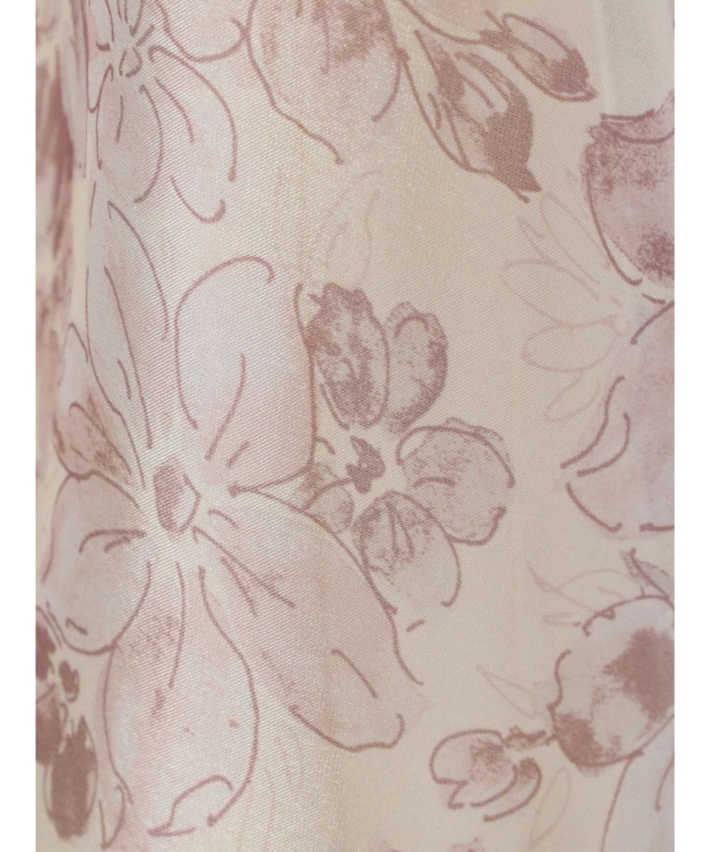 earth music&ecology フラワー柄シアーパフブラウス 