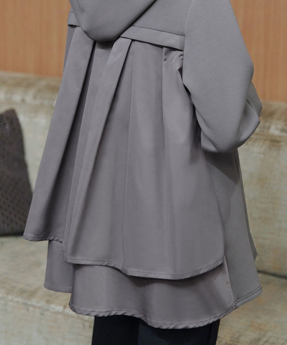 Tiaclasse 【洗える】異素材ドッキングフーディー 