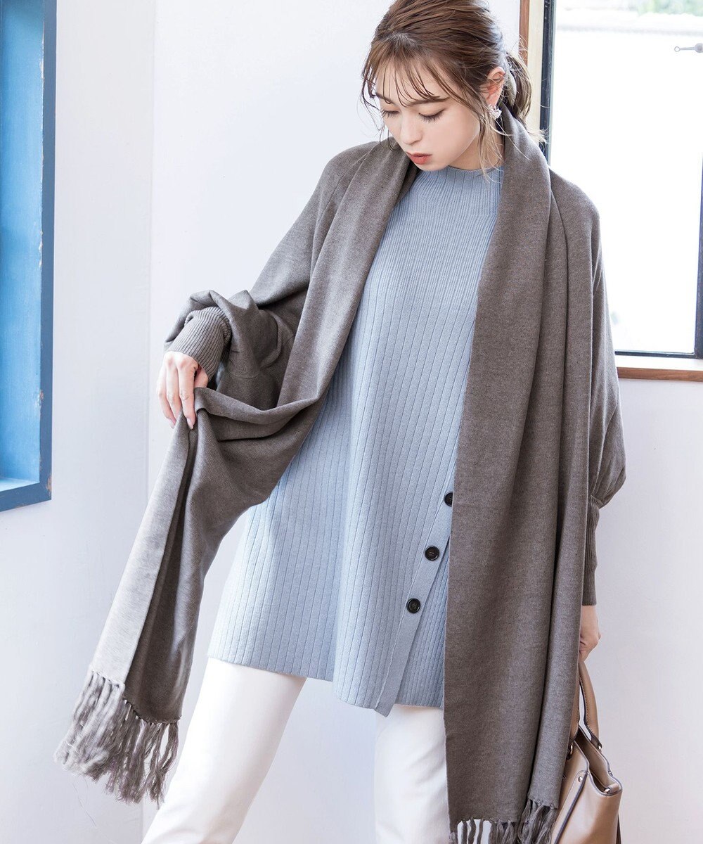 Tiaclasse L 【洗える】1枚でもレイヤード効果のあるサイドボタンチュニック 