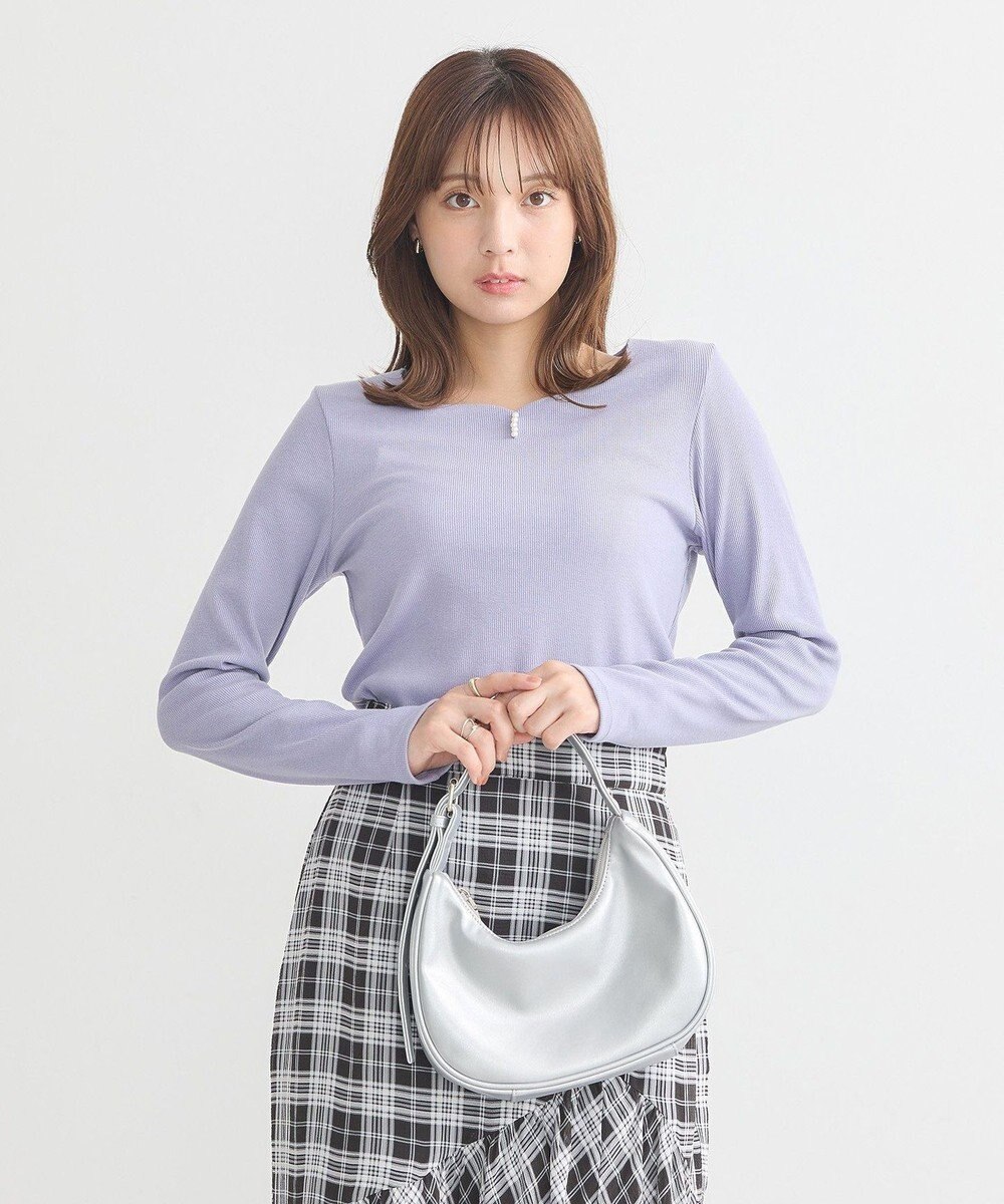 earth music&ecology ハートネックパールプルオーバー 