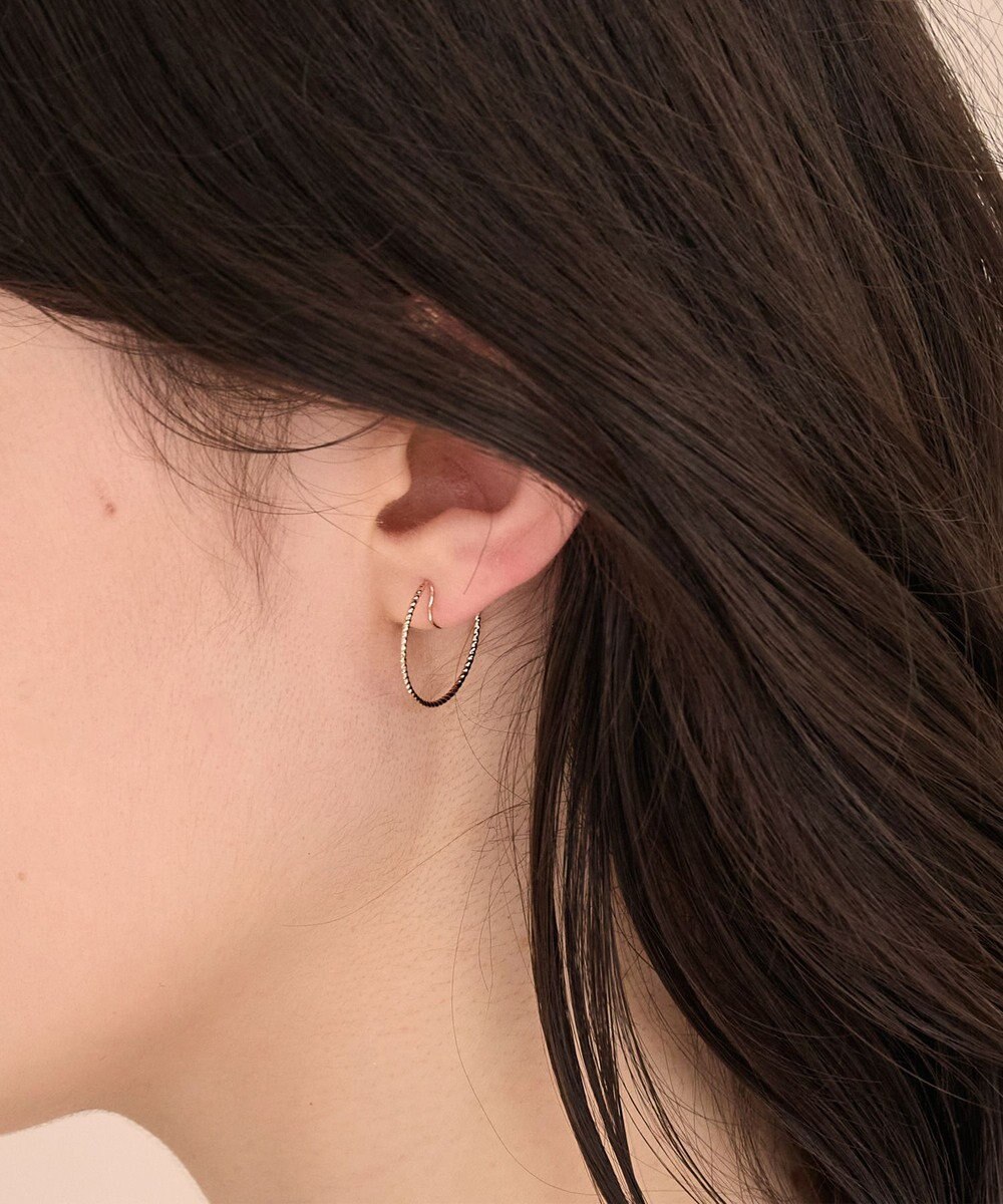 Phoebe 〈痛くないシリーズ/金属アレルギー対応〉ファインスレッドフープライトフィットイヤリング シンプル/フープイヤリング/細い 