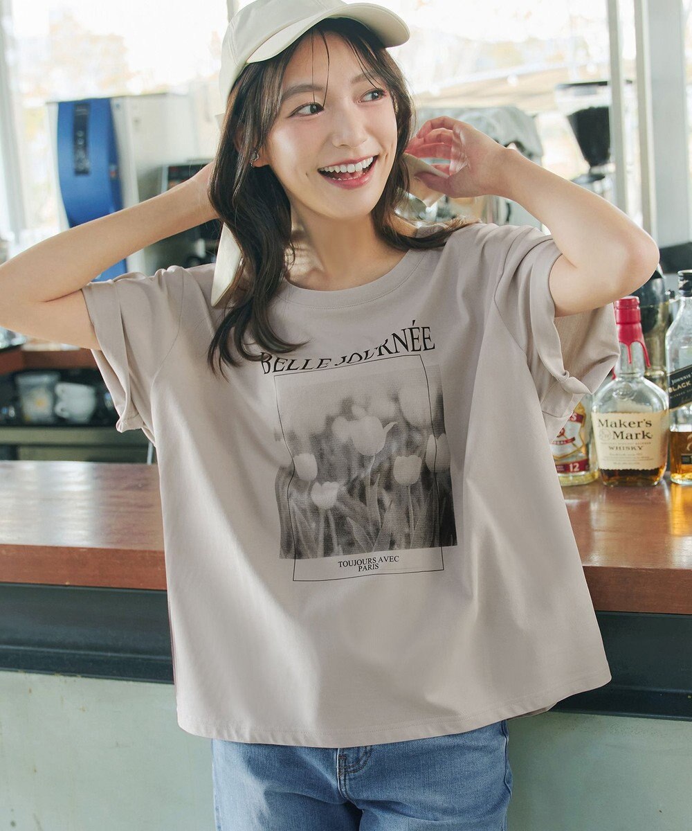 Tiaclasse L 【おのののかさん着用】「サマケア」グラフィックプリントTシャツ 