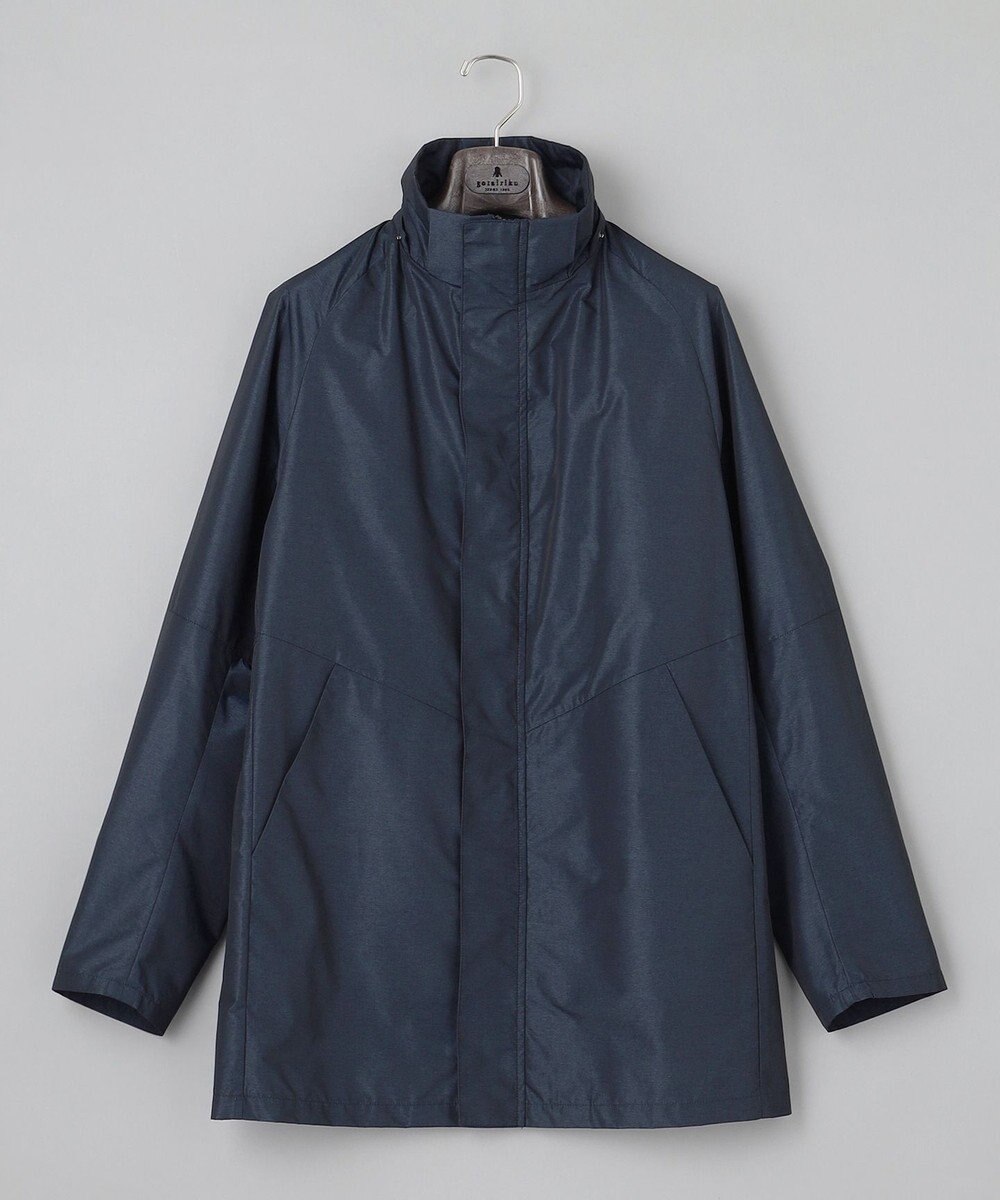 GOTAIRIKU 【ビジネスで着用可】メランジシャンブレー フーデッドブルゾン 