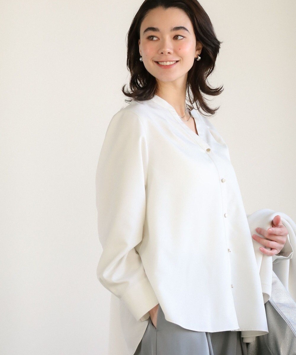 Green Parks ＳＥＴ２点スキッパーブラウス＋プリーツスカート 