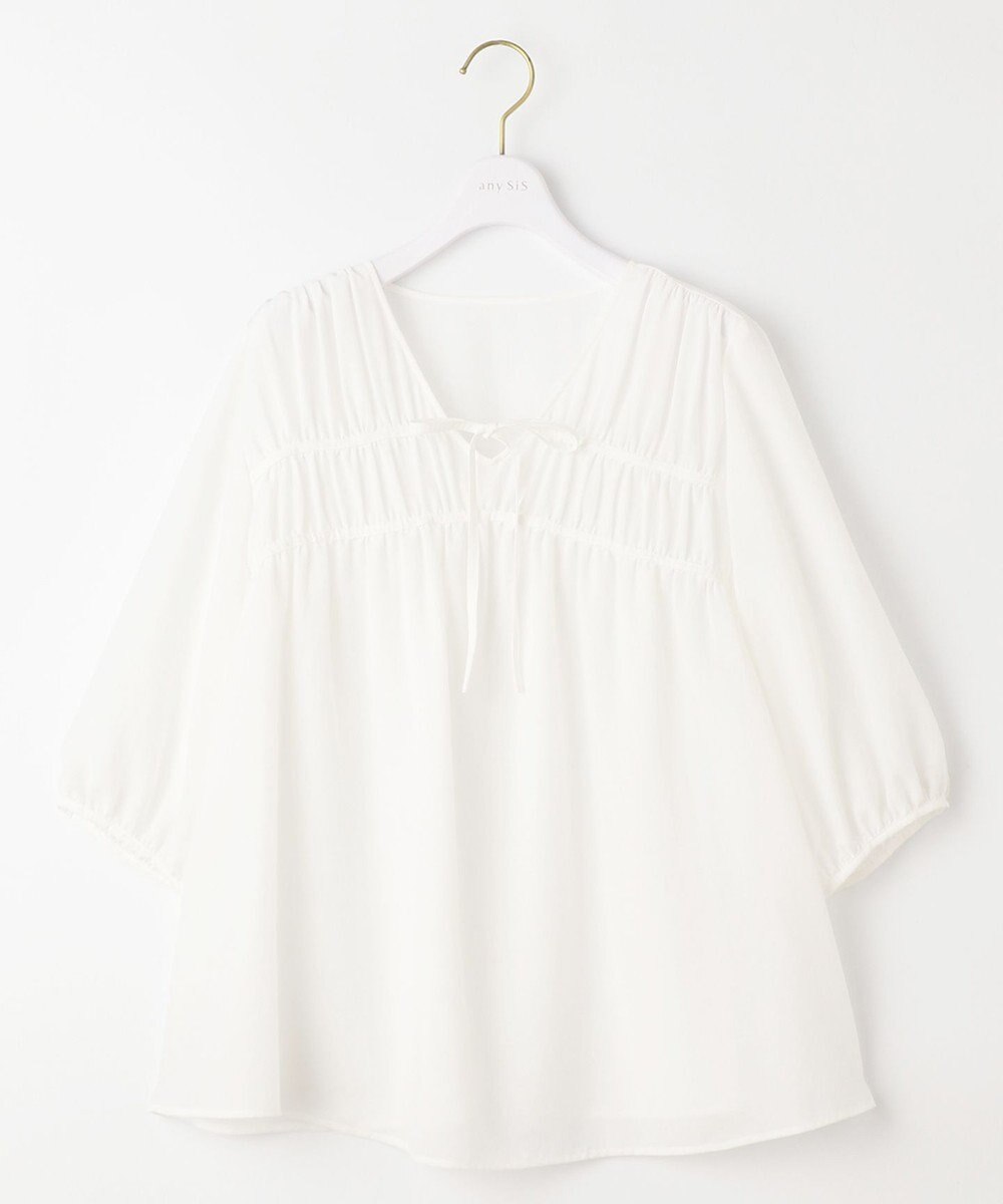 ANY SIS 【洗える】 ギャザーテント ブラウス 