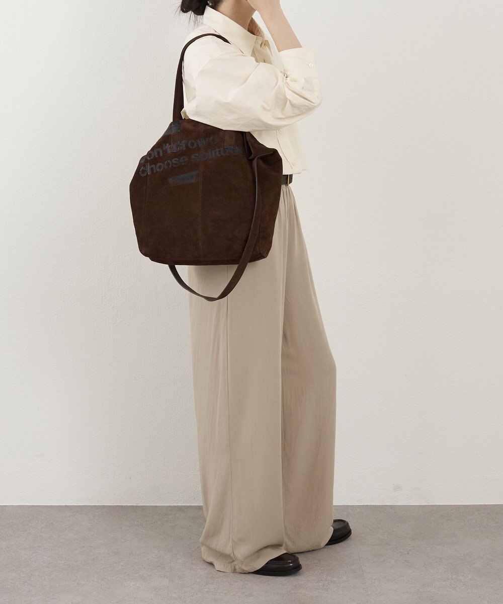 russet ステンシルデザインスエード2WAYトートバッグ(CE-1639) 