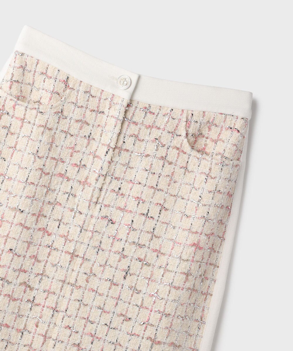 GRACE CONTINENTAL ツイードライン切替スカート 