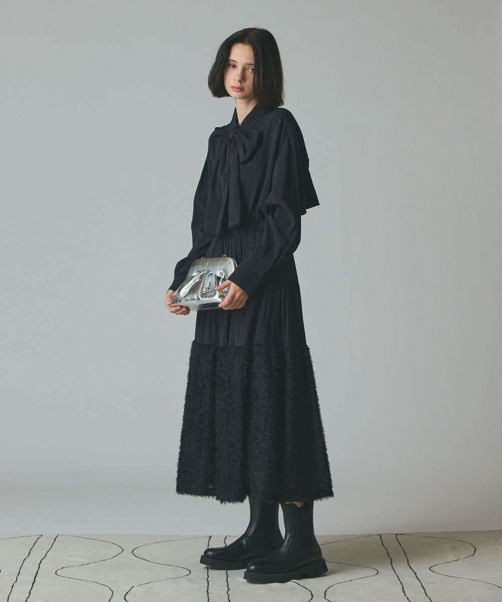 GRACE CONTINENTAL ボウタイシアーシャツ 