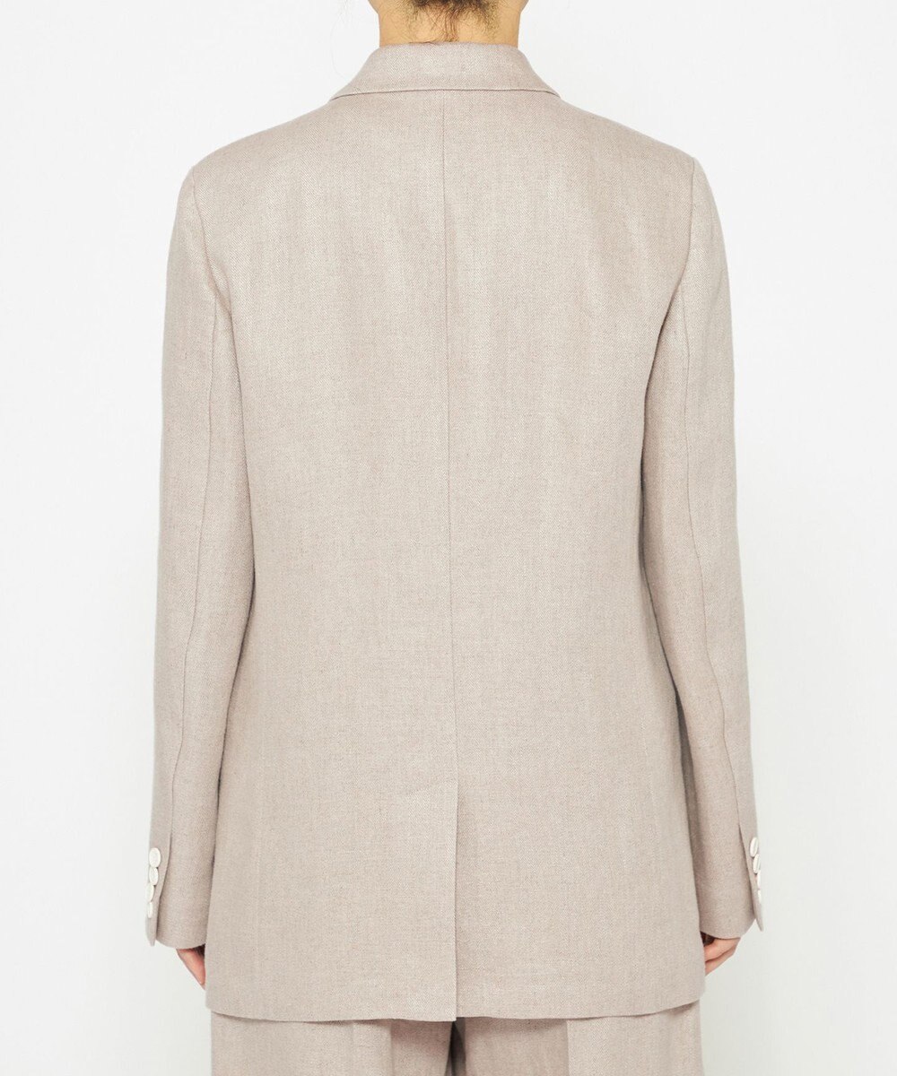 uncrave ヘリンボーン リネン ジャケット（uncrave WHITE） 