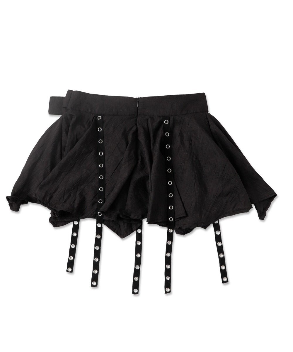 WEGO ベルト付きフリルアイレットスカート 