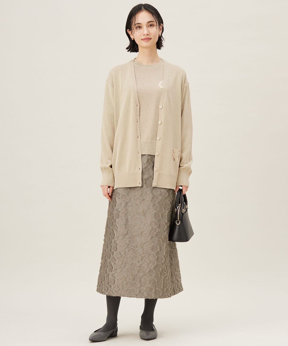 自由区 L 【カタログ掲載・洗える】エンブレムニット カーディガン 