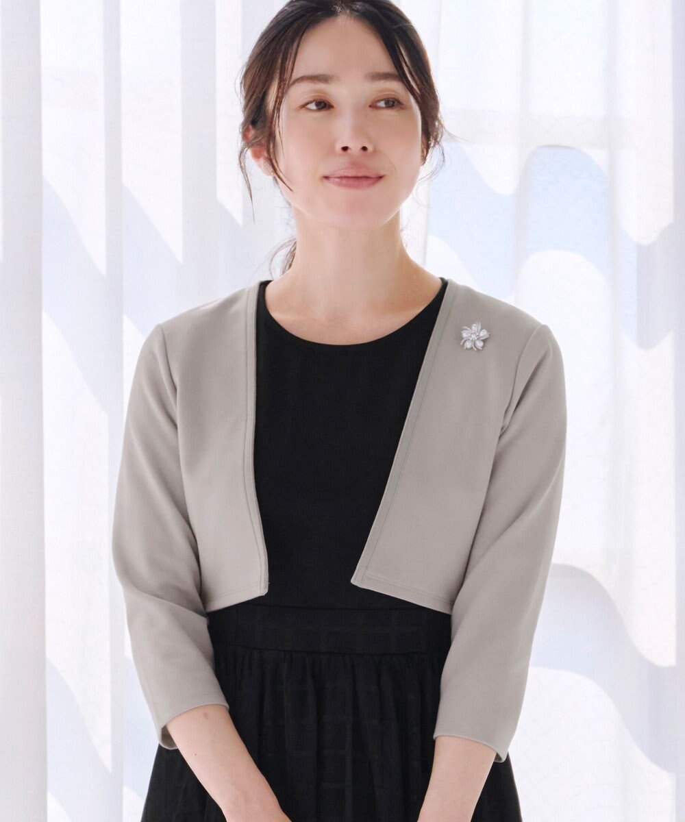 Tiaclasse 【UVカット・吸水速乾】 “きれい見え” カットソーストレートボレロ 