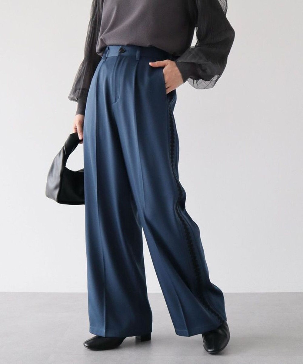 Green Parks ・ＥＬＥＮＣＡＲＥ　ＤＵＥ　サイド刺繍ラインパンツ 