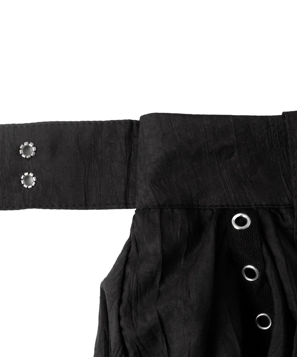 WEGO ベルト付きフリルアイレットスカート 