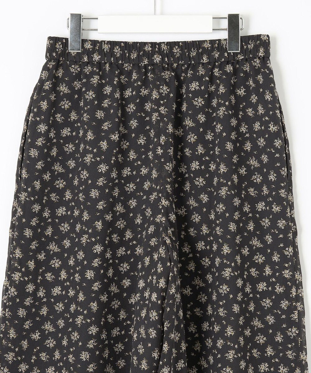 J.PRESS LADIES 【洗える】楊柳フラワープリント キュロット パンツ 