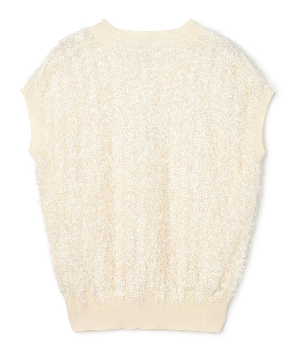 BEIGE， LYCORIS / カットフリンジ Vネックニット 