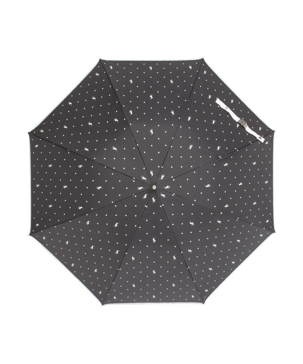 MOONBAT POLO RALPH LAUREN（ポロ ラルフローレン）晴雨兼用日傘 ドット 長傘 遮光率100％ 遮熱 UV 